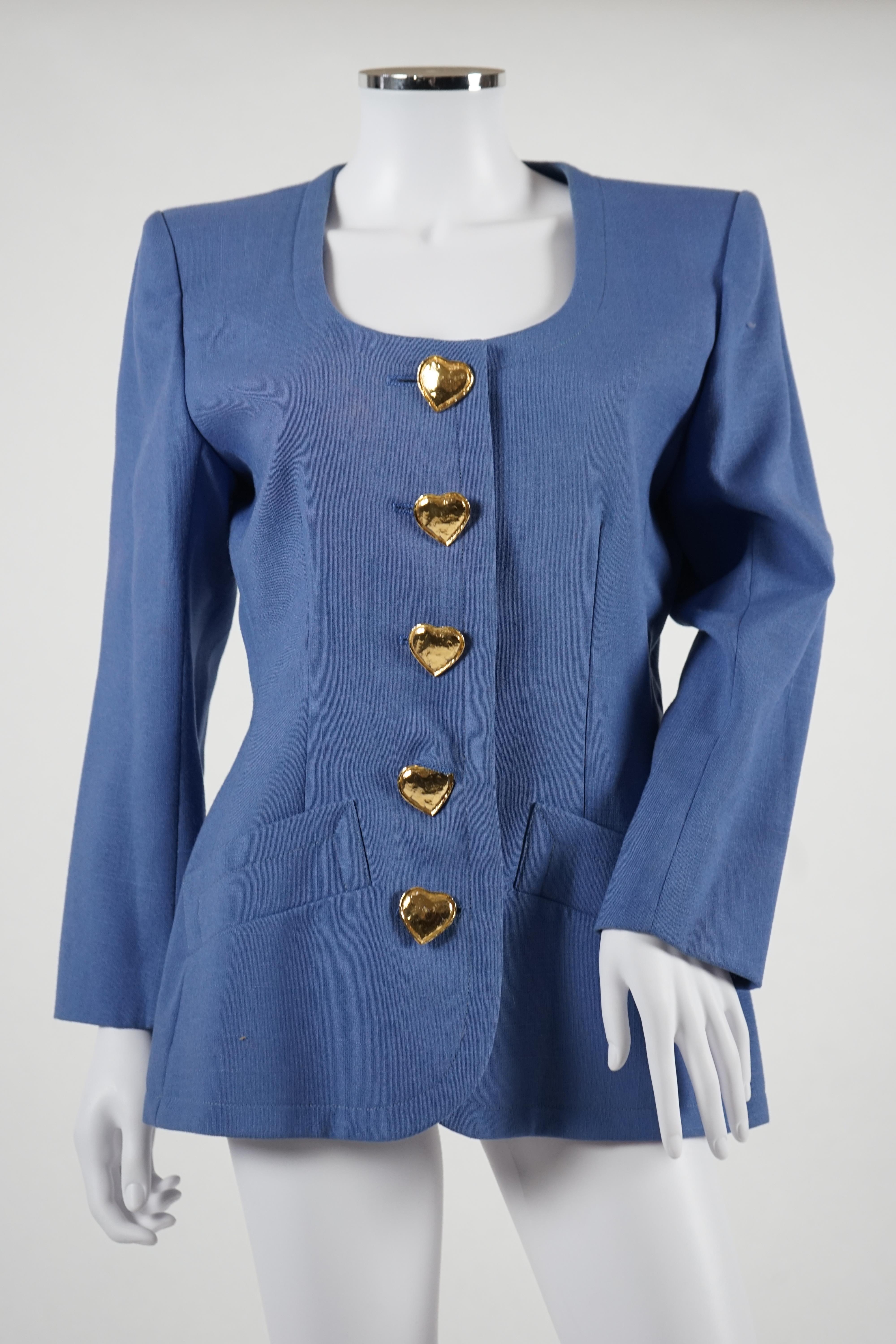 Two vintage Yves Saint Laurent variation lady's jackets, F 40 (UK 12). Proceeds to Happy Paws Puppy Rescue
